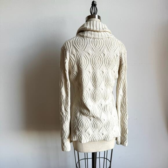 Vintage MODA INTERNATIONAL Textured Wool-Blend Bell-Sleeve Knit Sweater - Picture 8 of 9